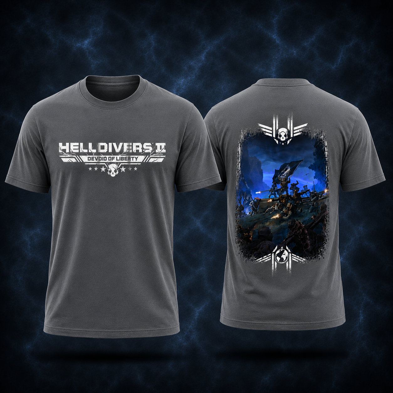 Helldivers II Devoid of Liberty Gray T-Shirt