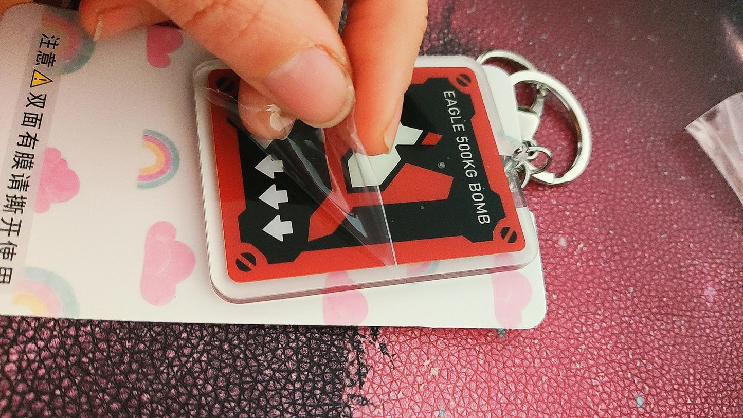 Helldivers 2 Acrylic Keychain - Cristal Railcanon Strike