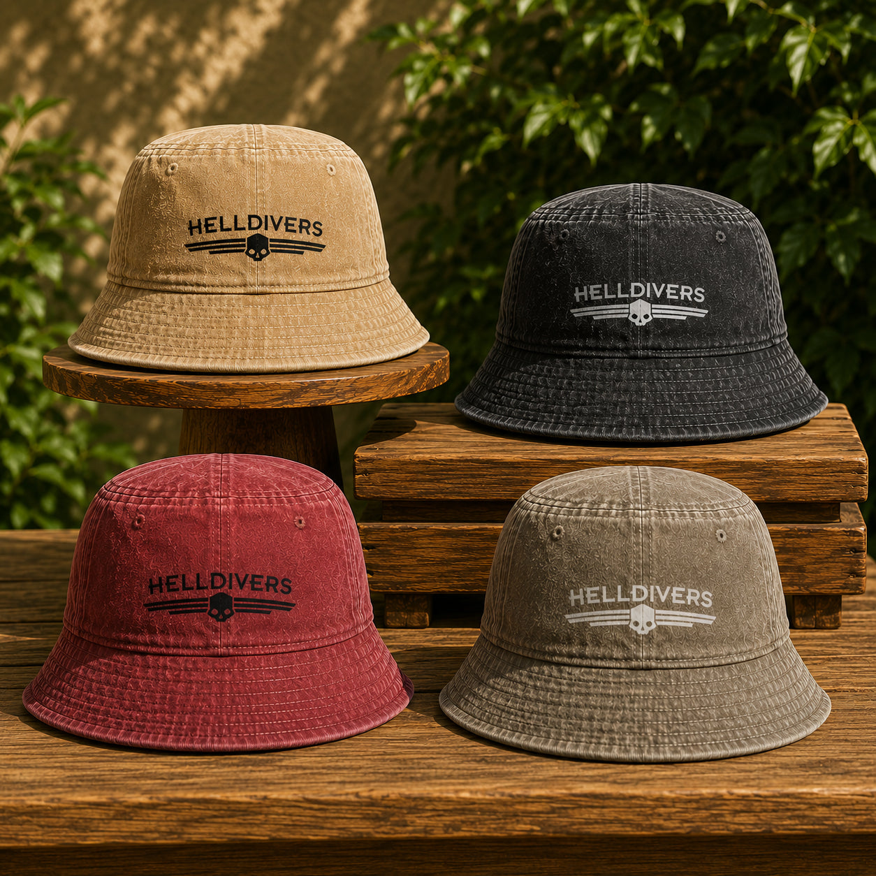 Helldivers 2 Logo Bucket Hat – Premium Tactical Boonie Hat