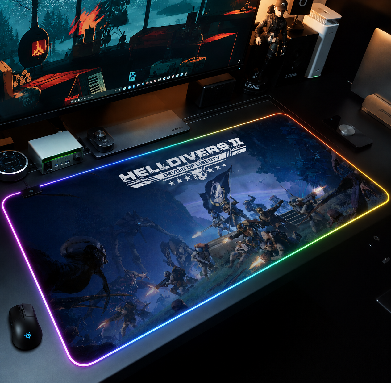 Helldivers LED-Mauspad