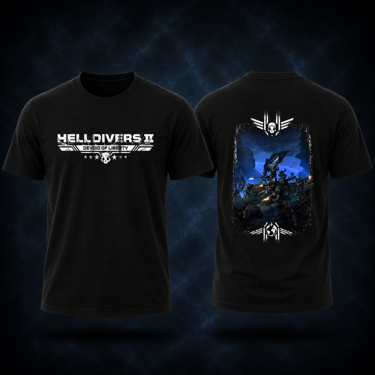 Helldivers II Devoid of Liberty Black T-Shirt