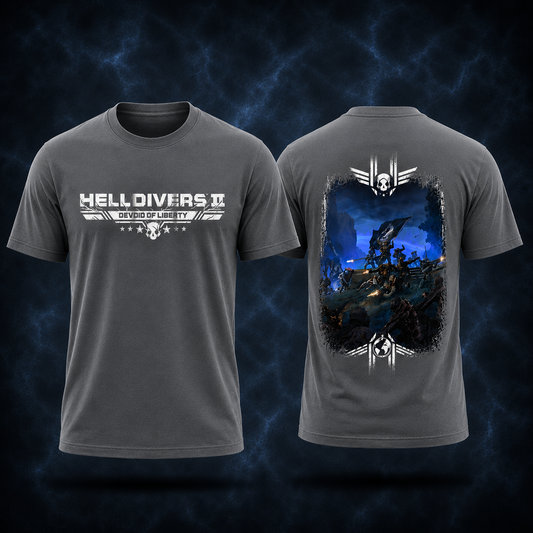 Helldivers II Devoid of Liberty Gray T-Shirt