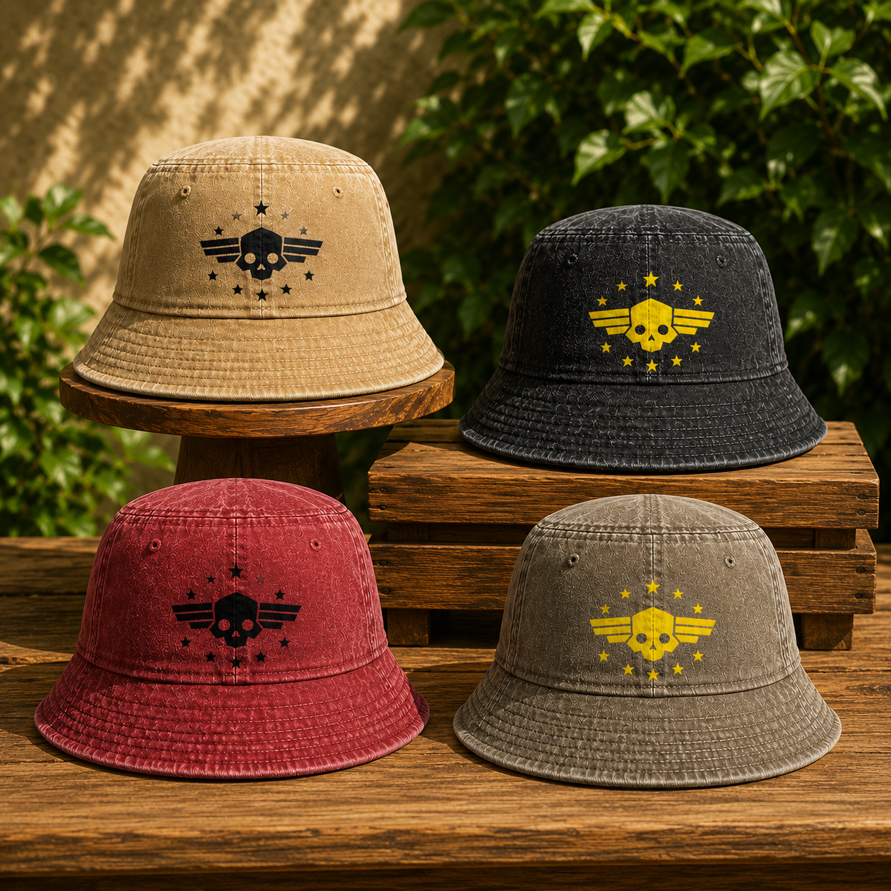Helldivers 2 Skull Bucket Hat