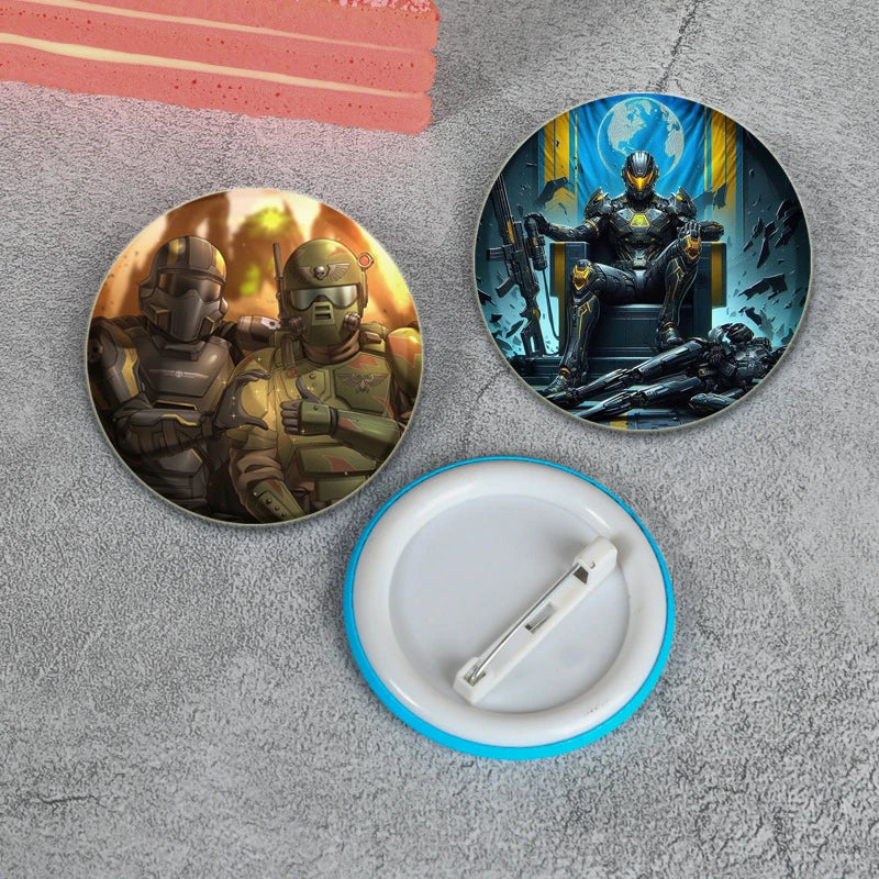 HELLDIVERS Cartoon Badges - 58/44/32mm