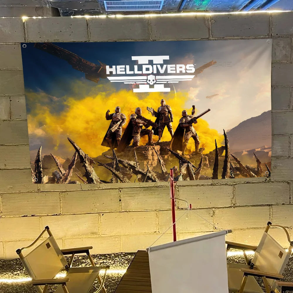 Helldivers Decorations Banners