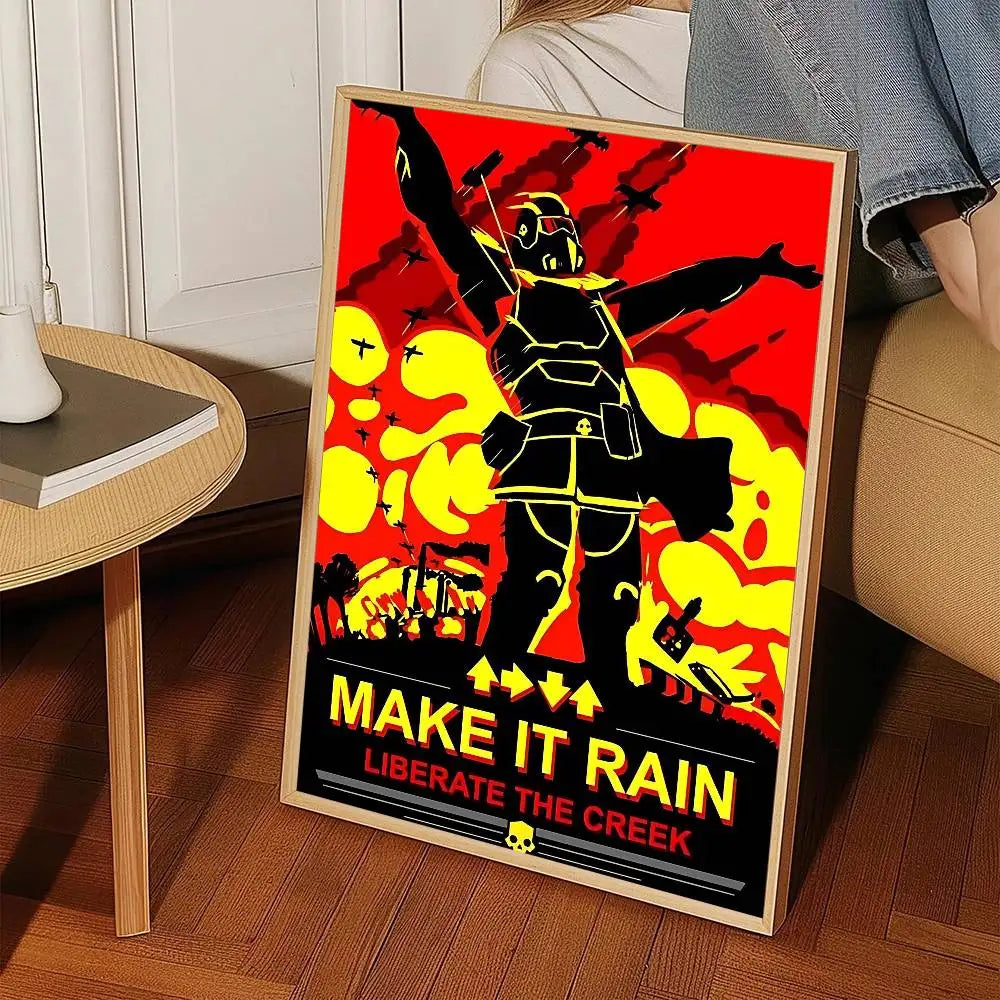 Helldivers II Poster - Make it Rain