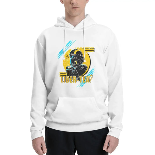 Helldivers White Hoodie - What about a nice cup of Liber-Tea ?