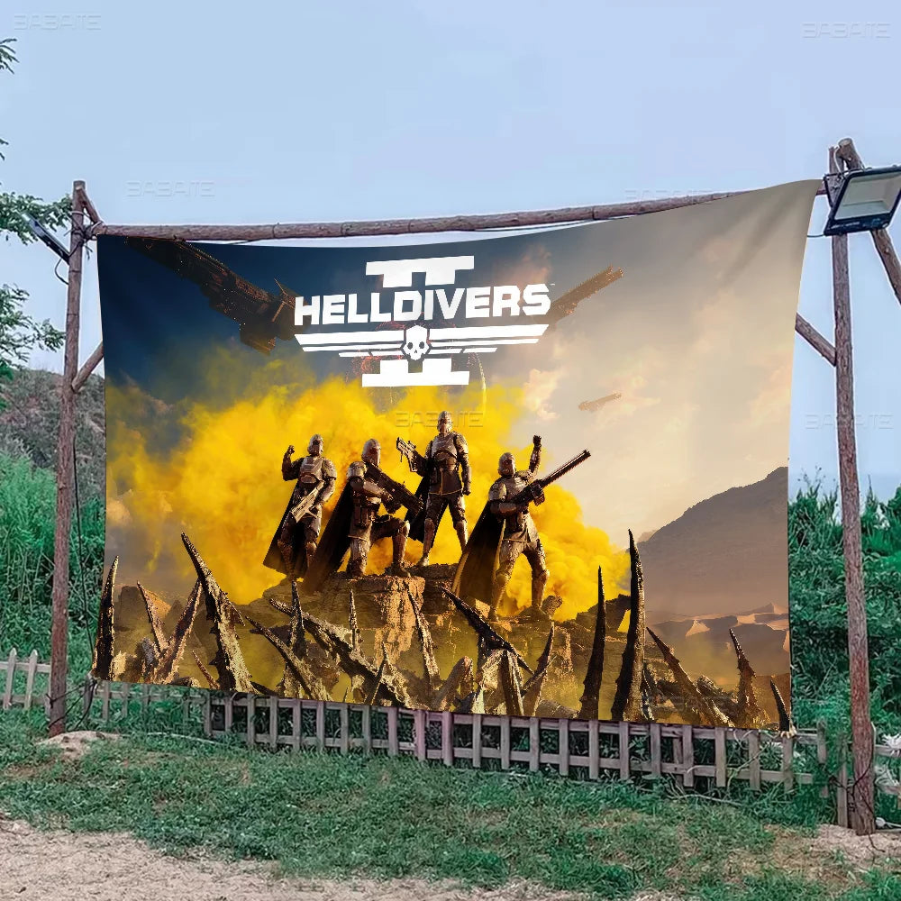 Helldivers Decorations Banners