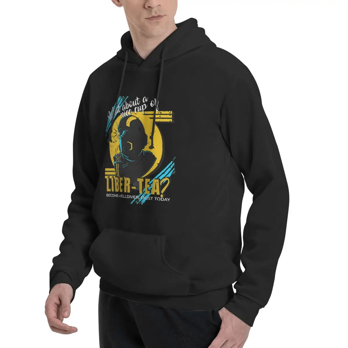 Helldivers White Hoodie - Was ist mit einer schönen Tasse Liber-Tee?