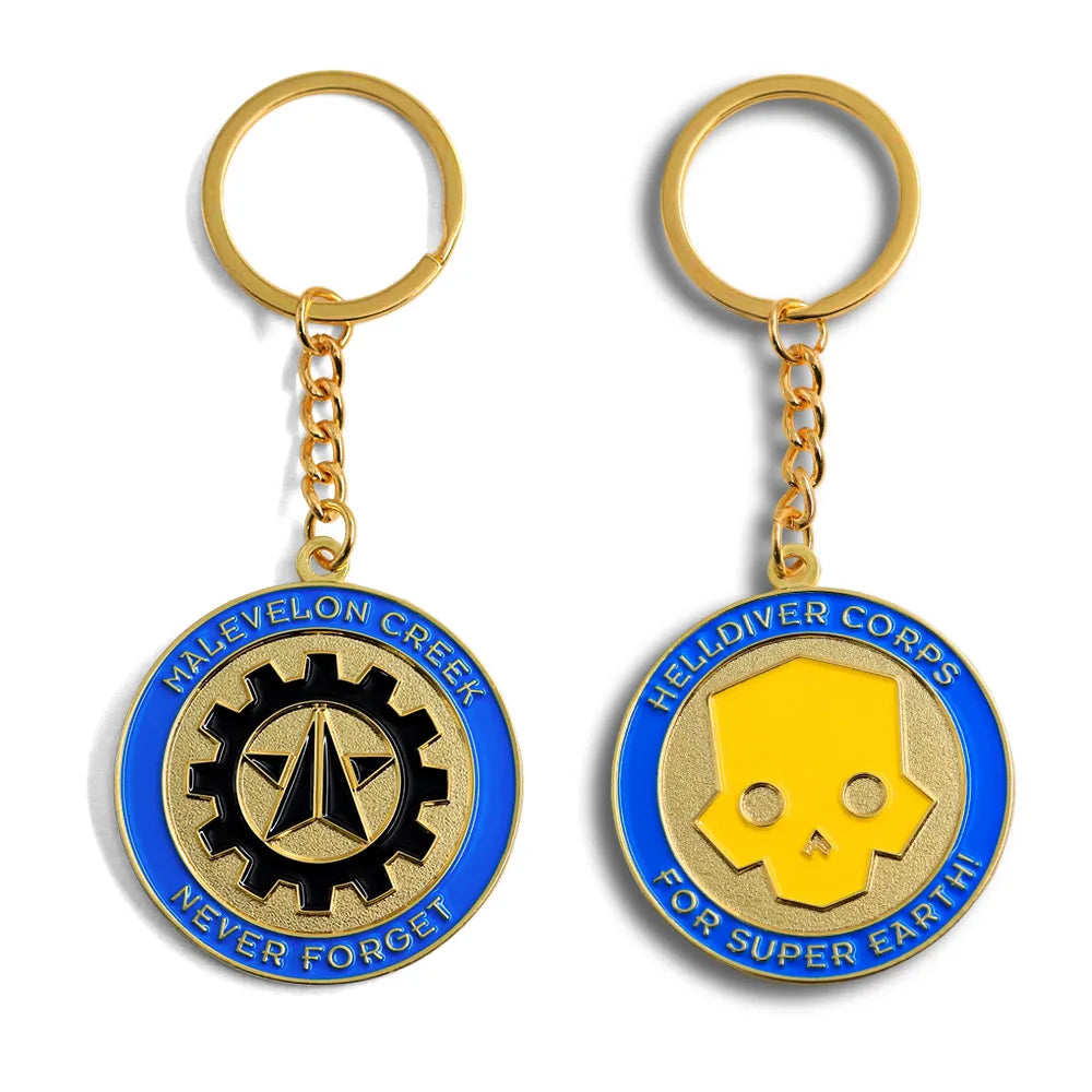 Helldivers 2 Malevelon Creek & Helldiver Corps Keychain