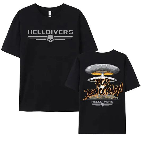 Helldivers T-Shirt - For Democracy - Khaki