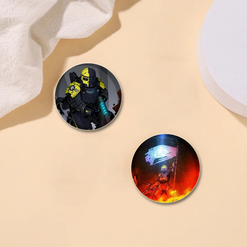 HELLDIVERS Cartoon Badges - 58/44/32mm