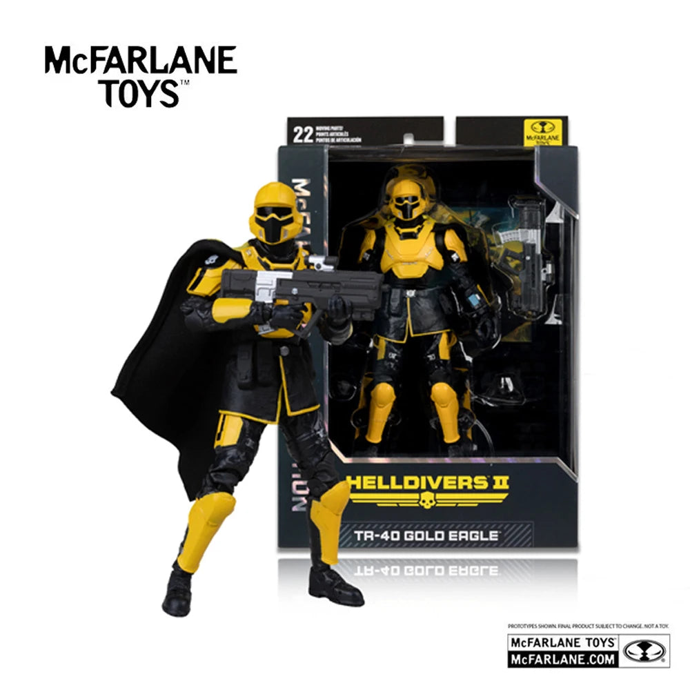 Helldivers 2 T4-40 Gold Eagle Armor Figure – 7-Inch (17.8cm)