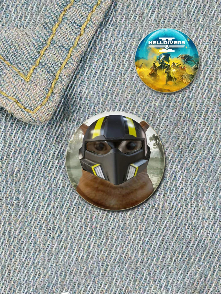 HELLDIVERS Cartoon Badges - 58/44/32mm